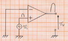 Segnale applicato al solo morsetto non invertente; l'altro morsetto va messo a massa